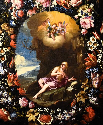 Maria Maddalena in una Ghirlanda di fiori
